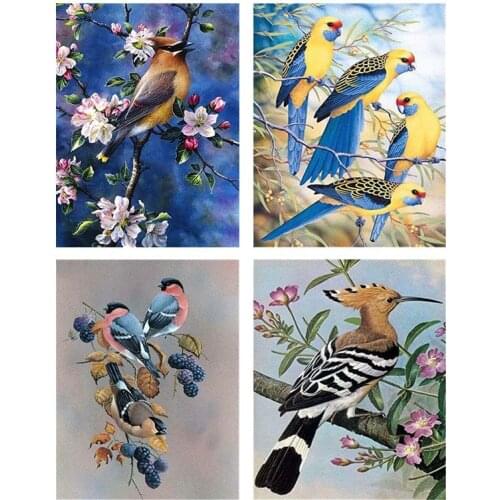 CHENISTORY Diy Painting By Number Bird Handpainted Digital Painting By Numbers Modern Wall Art Canvas Painting Unique Gift Home