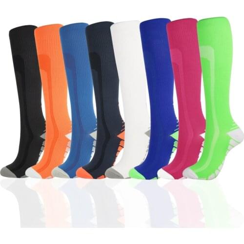 Compression socks men and women Stockings sports running nylon Hit sales basketball Lots Pair fashion happy men High Knee socks