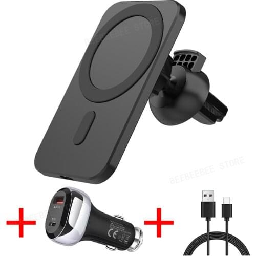 15W New Charger for iPhone 12 Pro Max mini Magnetic Car Holder Wireless Charger Charging Car phone holder