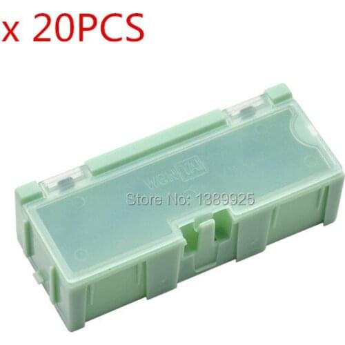 Wholesale 20pcs/lot #2 Green Capacitor Resistor SMT Electronic Component Mini Storage box Practical Jewelry Storaged Case