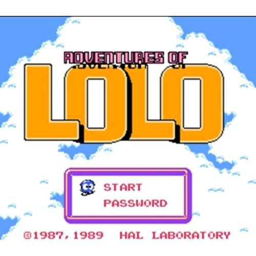 Adventures of Lolo 60 Pins English Version Game Cartridge for 8 Bit 60pin Game Console