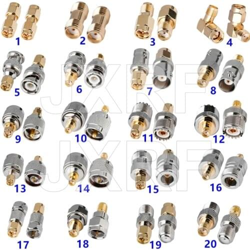 JXRF Connector 1PCS SMA Male Female to SMA BNC UHF N F type Male Female RF Adapter