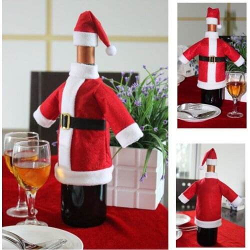 Christmas Wine Bottle Cover Clothes Wine Bottle Sets Bar Decorations Home Christmas Decorations