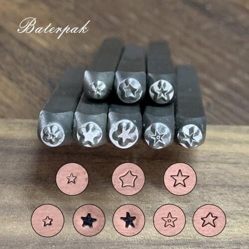 1.8/2/3/4mm Star Design steel punch Stamps,letters DIY Bracelet/jewelry symbols steel stamp