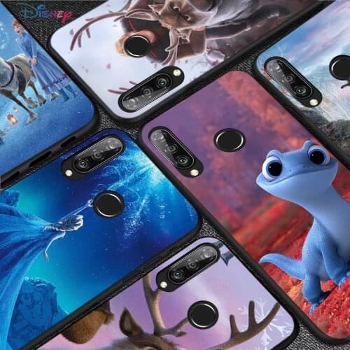 Silicone Cover Disney Sven Frozen For Huawei P50 P40 P30 P20 Pro P10 P9 P8 Lite E Plus 2017 2016 5G Black Phone Case