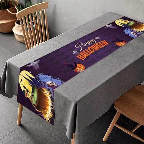 Table cover Pumpkin Table Cloth Table Runner Luxury Round Rectangle Skull Mat Halloween Decorations For Home Decor 2021 New