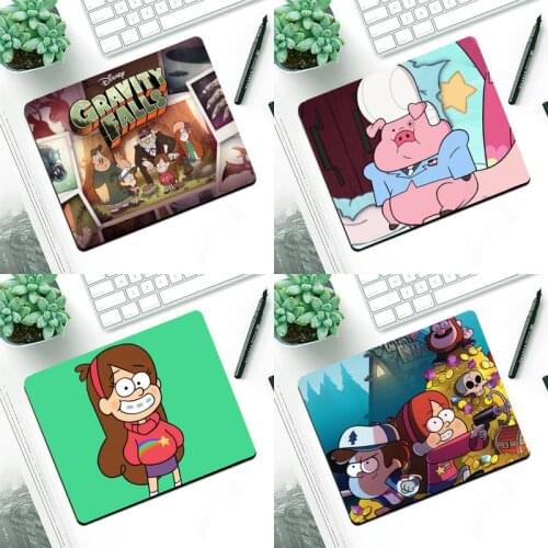Disney Gravity Falls Gamer Speed Mice Retail Rubber Mousepad Small Pads Rubber Mouse Mat MousePad Desk Gaming Mousepad Cup Mat