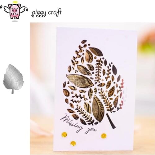 Piggy Craft metal cutting dies cut die mold Leaves background Scrapbook paper craft knife mould blade punch stencils dies