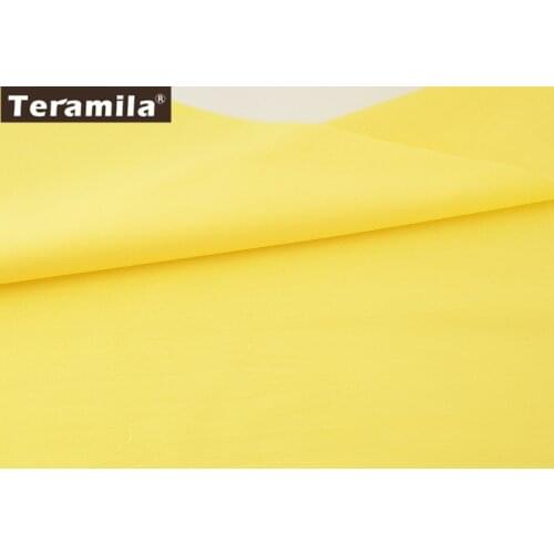 Teramila Cotton Fabric High Quality Fat Quarter Classic Solid Yellow Color Home Textile Material Baby Sewing Clothing Tissue