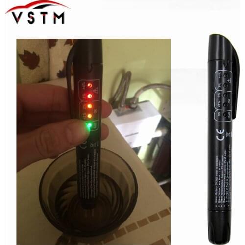 Brake Fluid Liquid Tester Car Brake Liquid Digital Tester For DOT3/DOT4 Automotive Testing 5 LED Car Diagnostic Indicator Pen