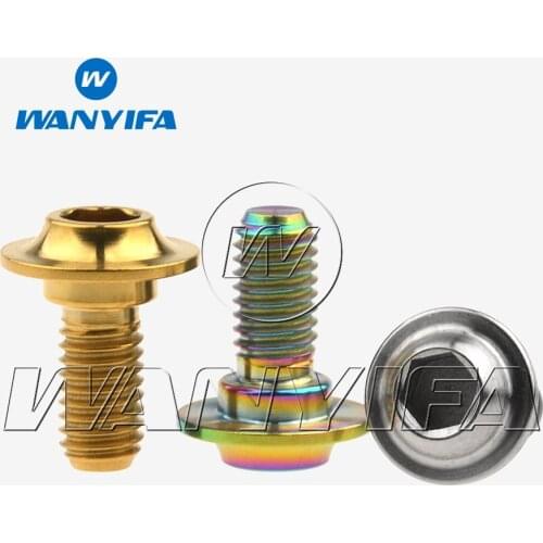 Wanyifa Titanium Ti Bolt M5 Hex Head Screw for Road Bike C Brake Shoes C Clamp Brake Pad