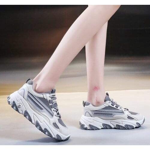 New Women Breathable Mesh Casual Shoes Platform Antislip Fashion Chunky Sport Outdoor Girls Sneakers De Mujer Tenis Zapatillas