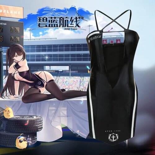 Anime Azur Lane HMS Race Queen Racing Suit Zuikaku Two Piece Swimwear Sexy Dress Cosplay Costume Halloween Women Free Shipping
