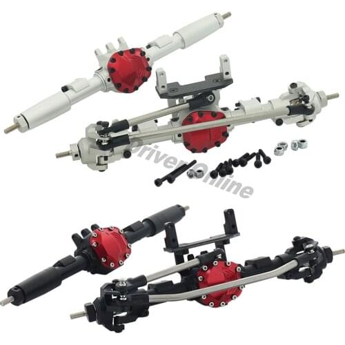 1/10 RC Car Crawler Off Road Truck for SCX10 I 90027 SCX10 II 90046 90047 Metal Chassis Aluminum Alloy Front and rear CNC Axle