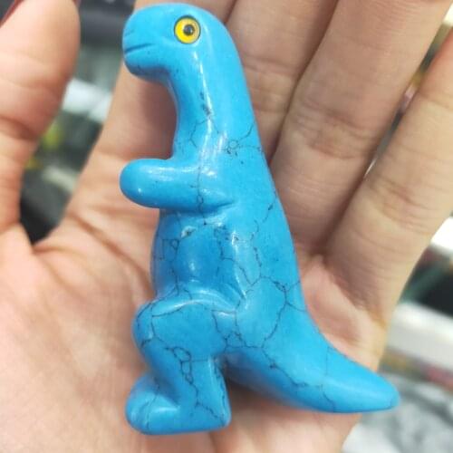 1pcs Natural mineral Crystal Hand Carved Crafts Dinosaur Healing Stone Figurine Reiki Mini Animal Art Decorative Gift