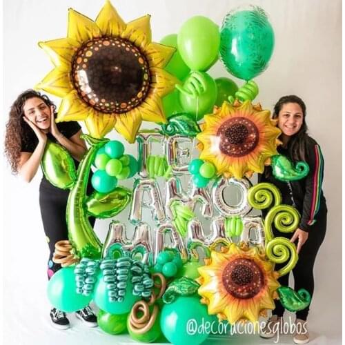 10/20/50pcs Rose Flower Sunflower Foil Balloons Wedding Party Decoration Kids Birthday Party Decoration Air Globos Baby Shower