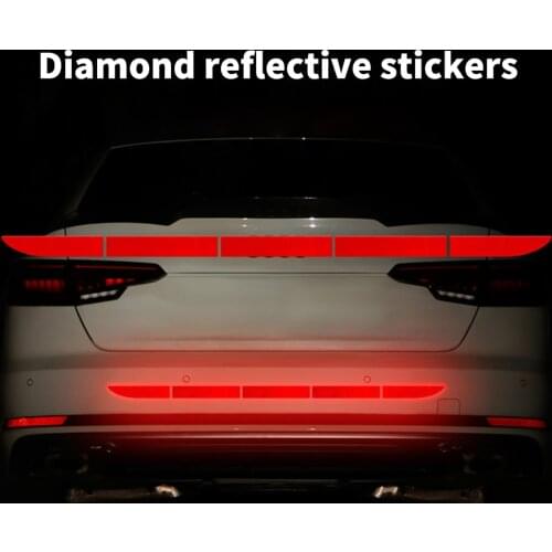 5pcs/set Car Reflective Sticker 90cm Safety Warning Reflector Car Body Trunk Exterior Accessories Reflective Tape Reflex Straps