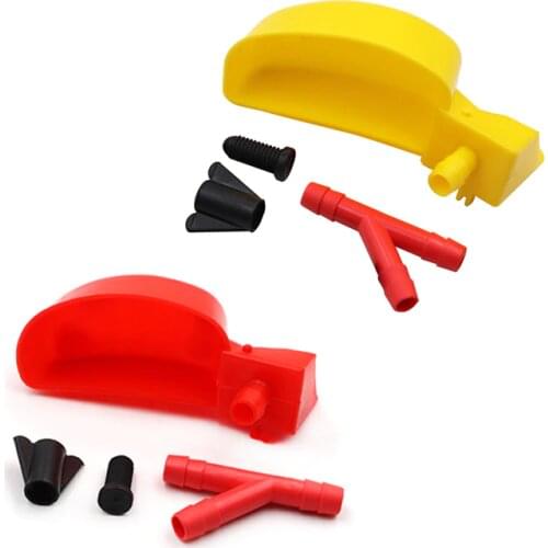 6 Pcs Quail Drinking Bowl Poultry Feeding Supplies Quail Drinking Water Multicolor Quail Water Bowl Plastic Material Tee