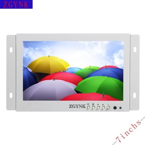 7 inch white medical embedded device display HD industrial monitoring screen HDMI open portable display