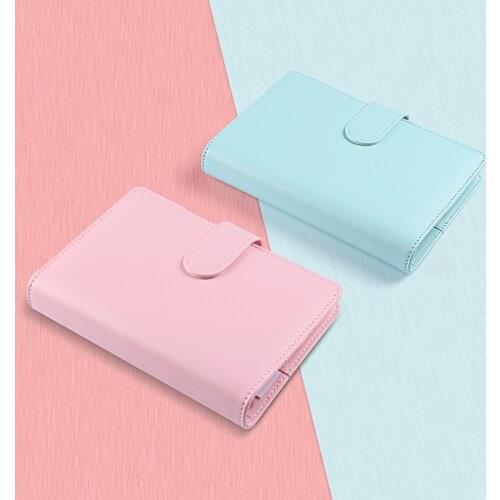 Macaron Leather Notebook Planner Organizer Binder Sketchbook Journal Accessories Diary School Office Supplies Notebook A5 A6