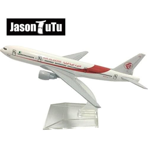 JASON TUTU 16cm Air Algeria Boeing 777 Airplane Model Plane Model Aircraft Diecast Metal 1/400 Scale Planes Factory Drop shippin