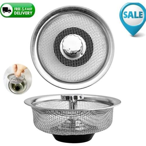Kitchen Water Sink Filter Sink Mesh Strainer Kitchen Tool Stainless Steel Bathroom Floor Drain Cover Shower Hair Catche Stopper