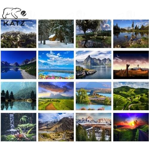 Mountains, Rivers and Plains, Diamond Paintings, Cross Stitch, Home Decoration Paintings, Modern Landscapes, Diamond Embroidery