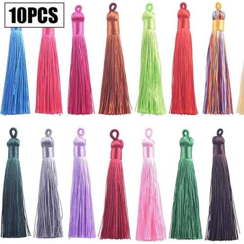 8CM Silk Tread Tassel Brush Fashion Soft Tassels Fringe for Jewelry Making Earring Pendant Charm Handmade Decoration Craft