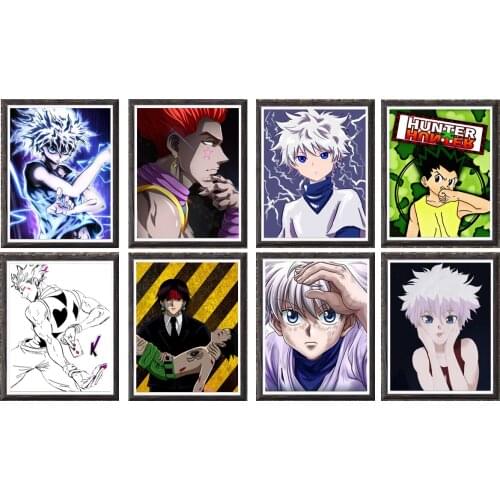 Kulolo X Hisoka Anime Wallpaper Hunter X Hunter Canvas Art Prints Poster,8 x 10 Inches,No Frame,8PCS