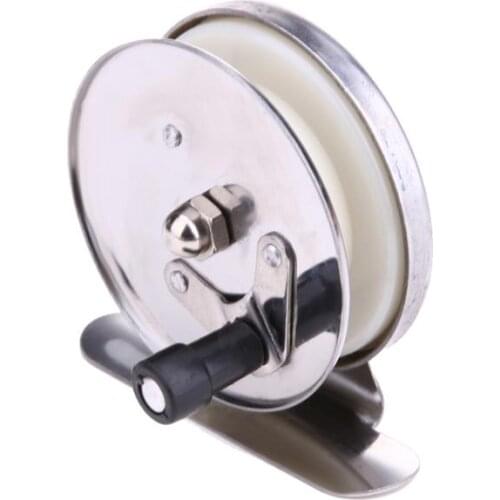 Ice Fishing Mini Pole Line Reel Rods Shrimp Metal Steel Lightweight Portabl Fly Fishing Fishing Reels Tool 60*53*19mm