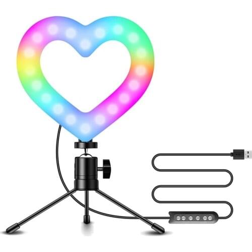 MJ16 Heart-Shaped Mobile Phone Live LED Fill Light
