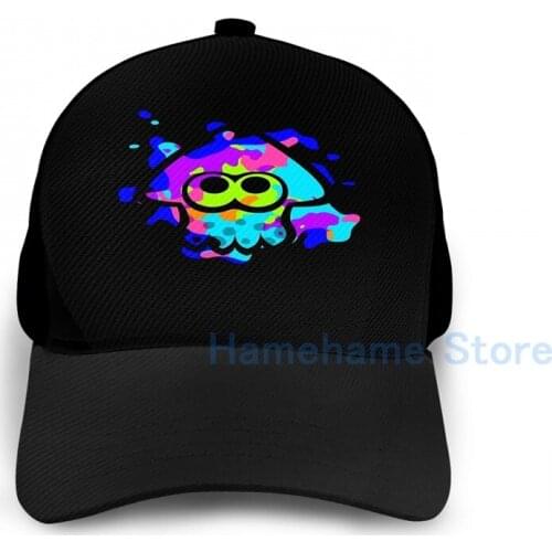 Fashion Splatoon Squid Basketball Cap men women Graphic print black Unisex adult hat