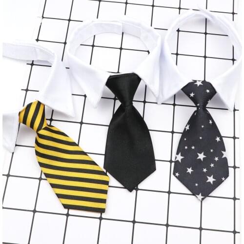 Fashion Animal Cotton Striped Bow Tie Cute Small Shirt Collar Tie Dog Cat Accessies Fancy Novety Adjustable Party Neck Cavata