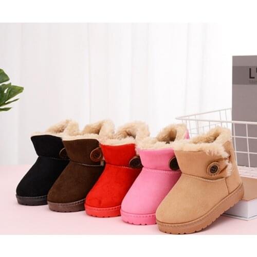 New Plush Warm Baby Toddler Boots Fashion Children Snow Boots Shoes for Boys Girls Winter Shoes 1-3 Year Old Kids Ankle Boots