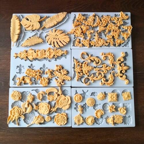 New style fondant embossed silicone mold Sugarcraft Flower Chocolate cake baking decoration tools