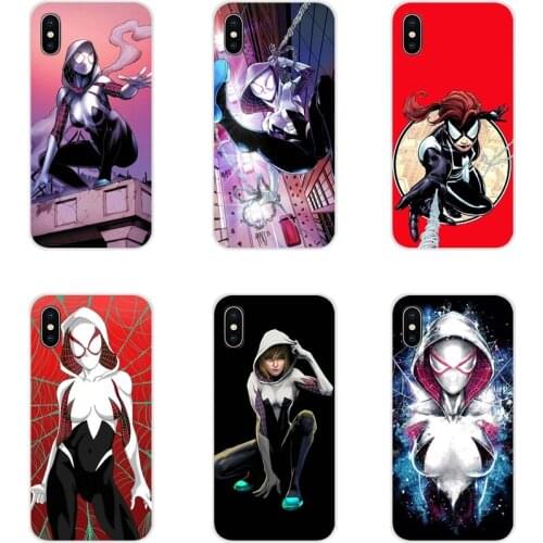 Comics Spider Gwen For Huawei G7 G8 P7 P8 P9 P10 P20 P30 Lite Mini Pro P Smart Plus 2017 2018 2019 Transparent Soft Cases Covers