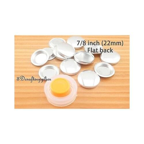 15 sets 22mm fabric self cover buttons Flat back with Assembly tool Size 36 7/8 inch