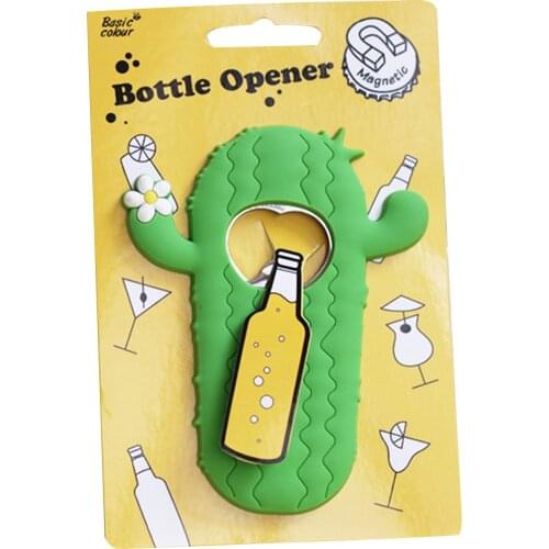 Beer Bottle Opener, Cactus Corkscrew with Magnet Adsorption, Stainless Steel Kitchen Accessory