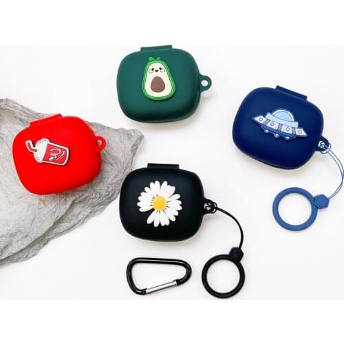 DIY Cartoon Silicone Cover for JBL Live Pro TWS Case Bluetooth Earphone Case Earphone Headphone Box With Finger Strap
