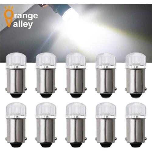 10pcs T4W BA9S LED Blub 12V H6W LED For Car Rear Map light 2835 SMD White Auto Parking Reverse Lamp 6000K