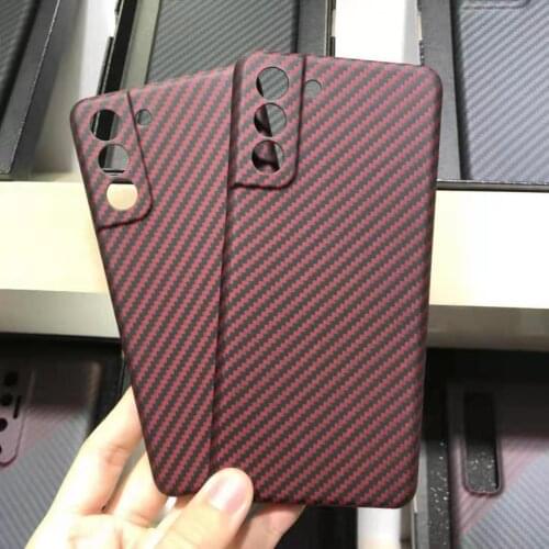 Sports Car Lens Protection Ultra-thin Real Carbon Fiber Case For Samsung Galaxy S21 Plus Matte Carbon Fiber Case For S21 Ultra