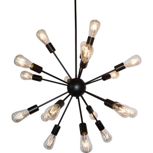 Vintage Adjustable Rotatable Spider Iron Chandelier For Living Room Satellite Creative Industrial Clothing Store Lighting Decor