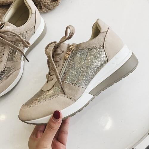 Brand Design Women Wedge Walking Shoe Height Increasing Platform Sneakers Comfortable Lady Tennis Breathable Running Shoe Girl41
