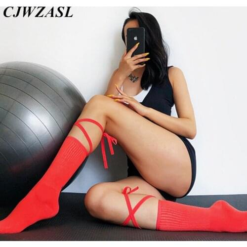 Ladies Yoga Socks Combed Cotton Bandage Knee High Slim Five-toed Non-slip Stockings Ballet Dance Fitness Sports Socks