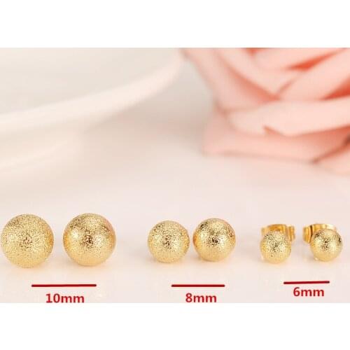 Bangrui Gold Color Earrings Stud For Women Girls Female Jewelry New T Ethiopian African American European Earrings