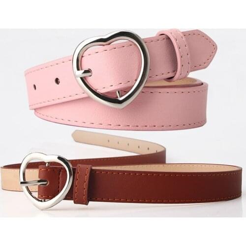 2020 New Love Buckle Belt Single Circle Ladies Belt Casual Hundred Matching Jeans Belt