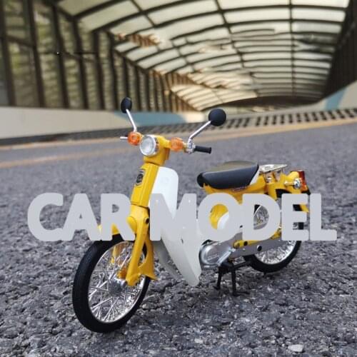 1:12 Alloy super cub Little sheep motorcycle Model Of Childrens Toy Car Original Authorized Authentic Kids Toys