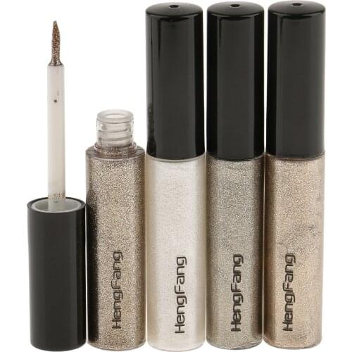4Pcs/Set Sparkling Glitter Metallic Waterproof Liquid Eye liner Eye Party Wedding Makeup Eye Liner Tools