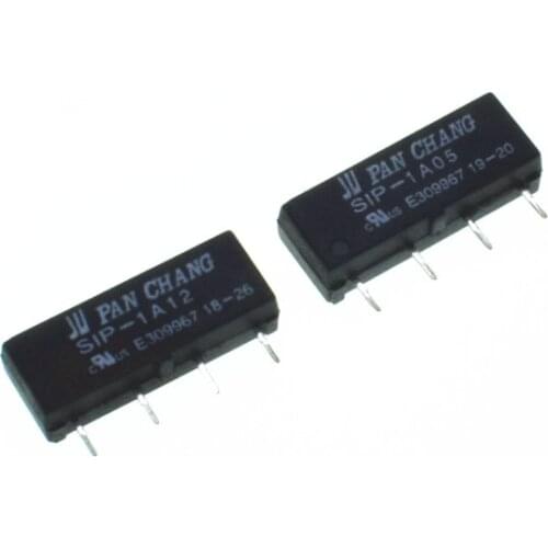 5PCS 5V/12V/24V Relay SIP-1A05 SIP-1A12 SIP-1A24 Reed Switch Relay 4PIN for PAN CHANG Relay