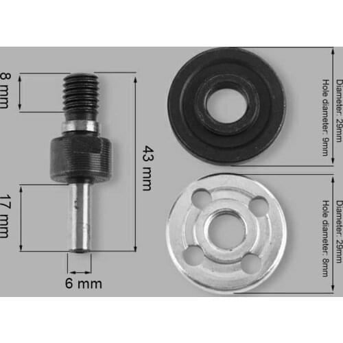 5 Pcs 6mm/10mm Electric Drill Angle Grinder Connecting Rod for Cutting Disc Polishing Wheel Adapter DIN889